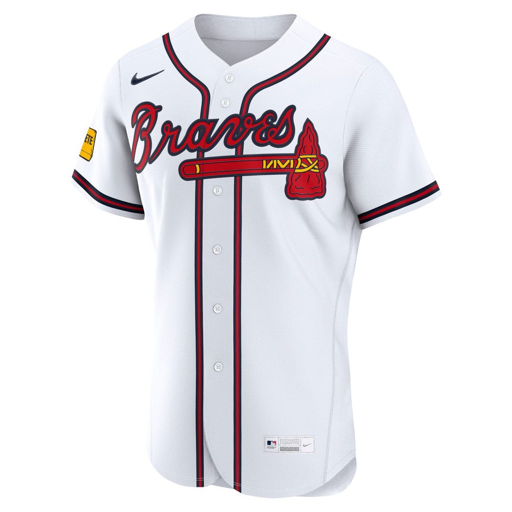 Atlanta Braves Home Sponsor Patch Authentic Jersey - White