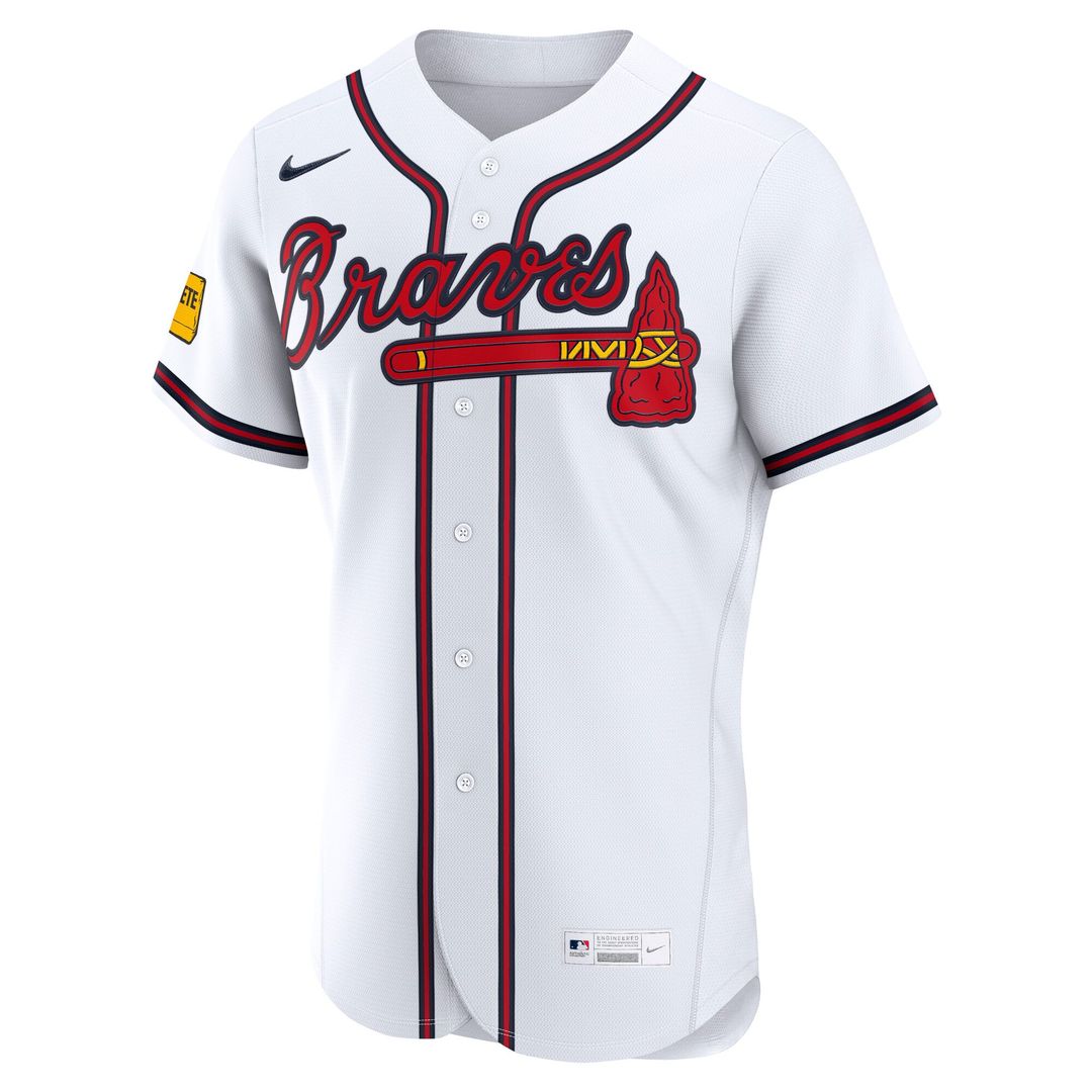 Atlanta Braves Home Sponsor Patch Authentic Jersey - White