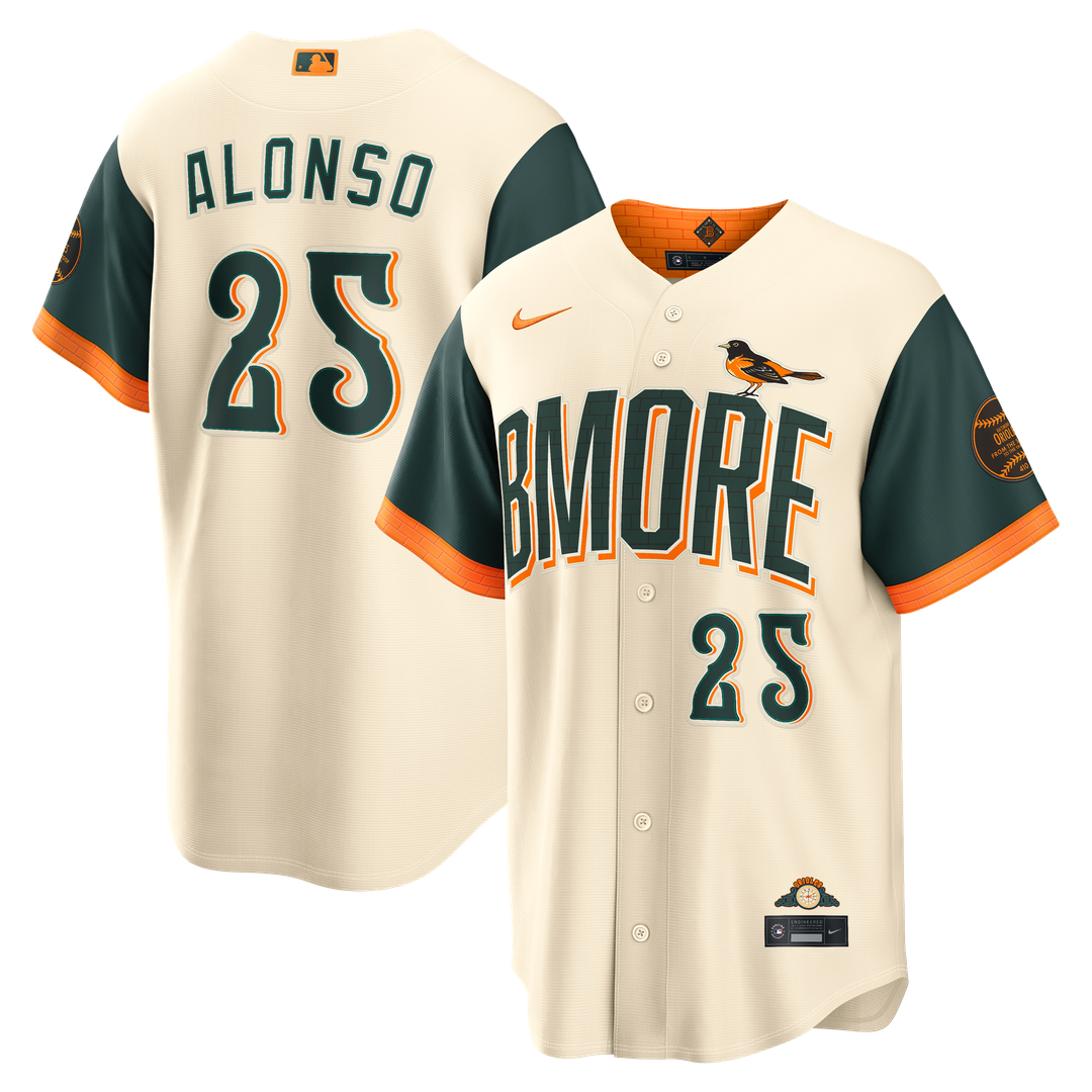 Pete Alonso Baltimore Orioles 2026 City Connect Stadium Jersey - Cream