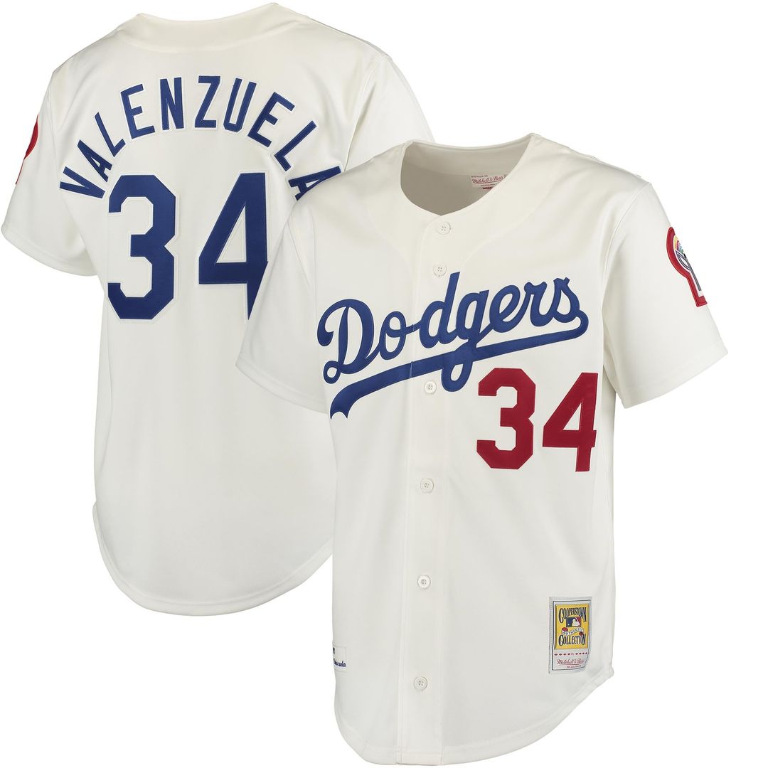 Fernando Valenzuela Los Angeles Dodgers Road 1981 Cooperstown Collection Authentic Jersey - Gray