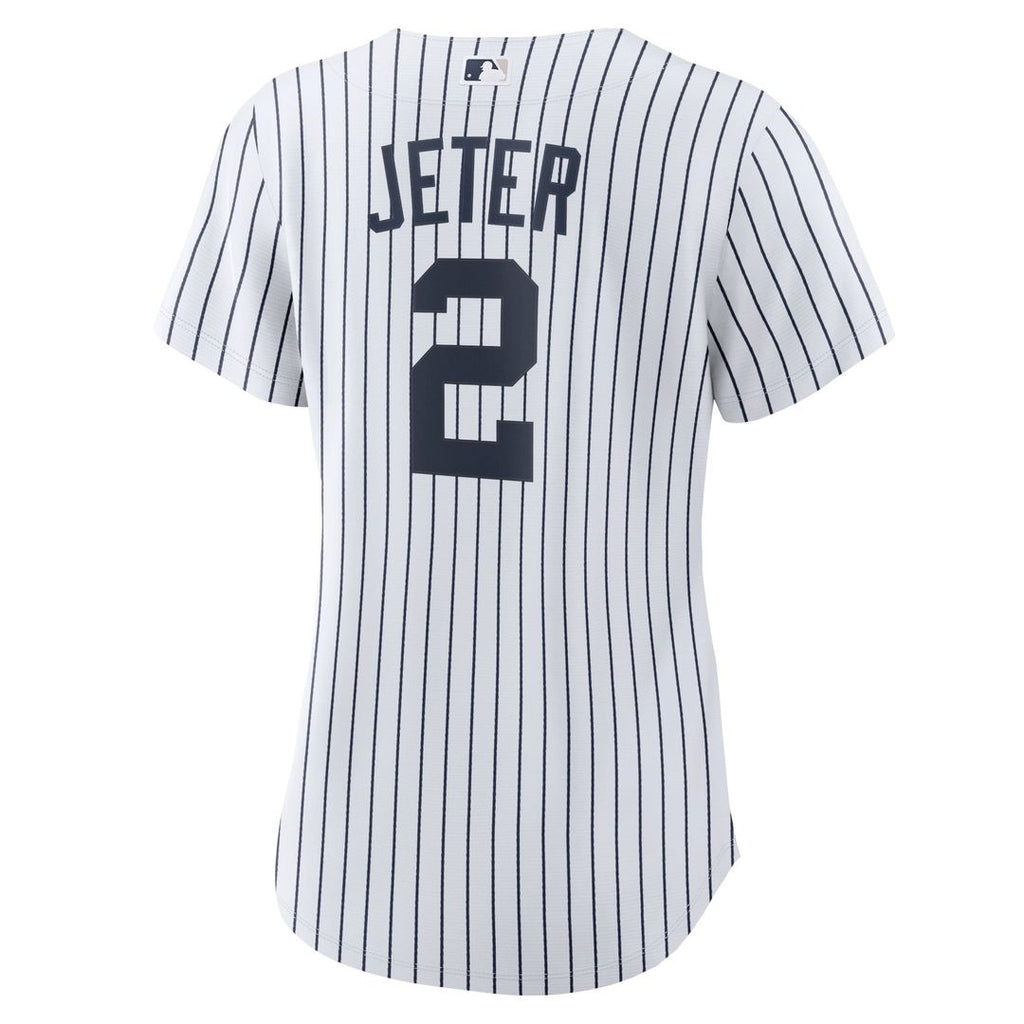 Derek Jeter New York Yankees Women's Home Replica Player Name Jersey - White/Navy