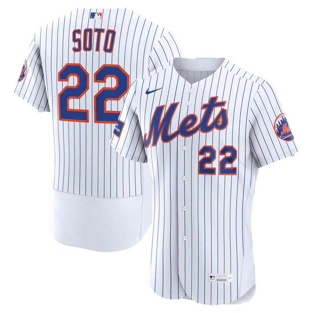 Juan Soto New York Mets Home Authentic Sponsor Patch Jersey - White