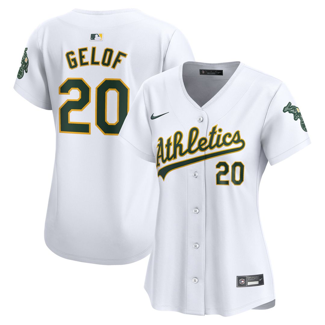 Zack Gelof Athletics Women's Home Limited Player Jersey - White