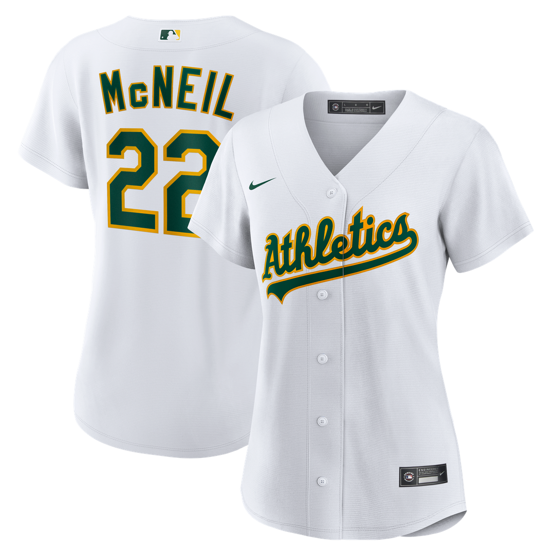 Jeff McNeil Athletics Women's Home Replica Jersey - White