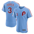 Bryce Harper Philadelphia Phillies Alternate Authentic Sponsor Patch Jersey - Light Blue
