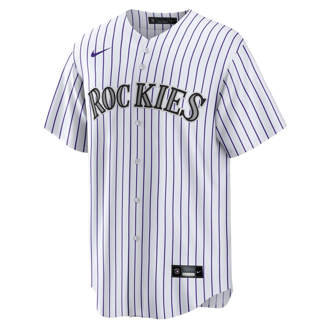 Hunter Goodman Colorado Rockies Youth Home Replica Jersey - White