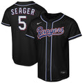 Corey Seager Texas Rangers Youth Fashion Replica Player Jersey - Black
