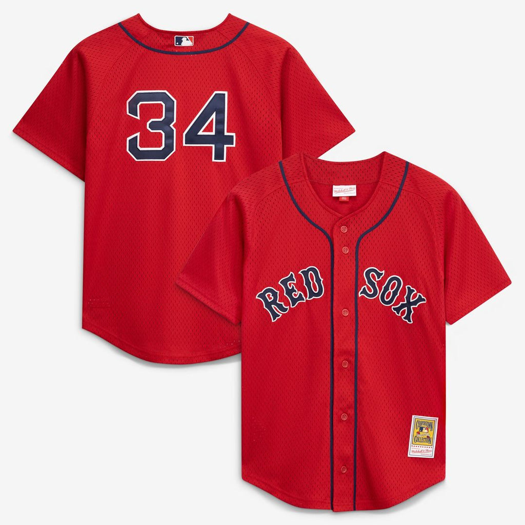 David Ortiz Boston Red Sox Toddler Cooperstown Collection Mesh Batting Practice Jersey - Red