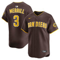 Jackson Merrill San Diego Padres Road Limited Player Jersey - Brown