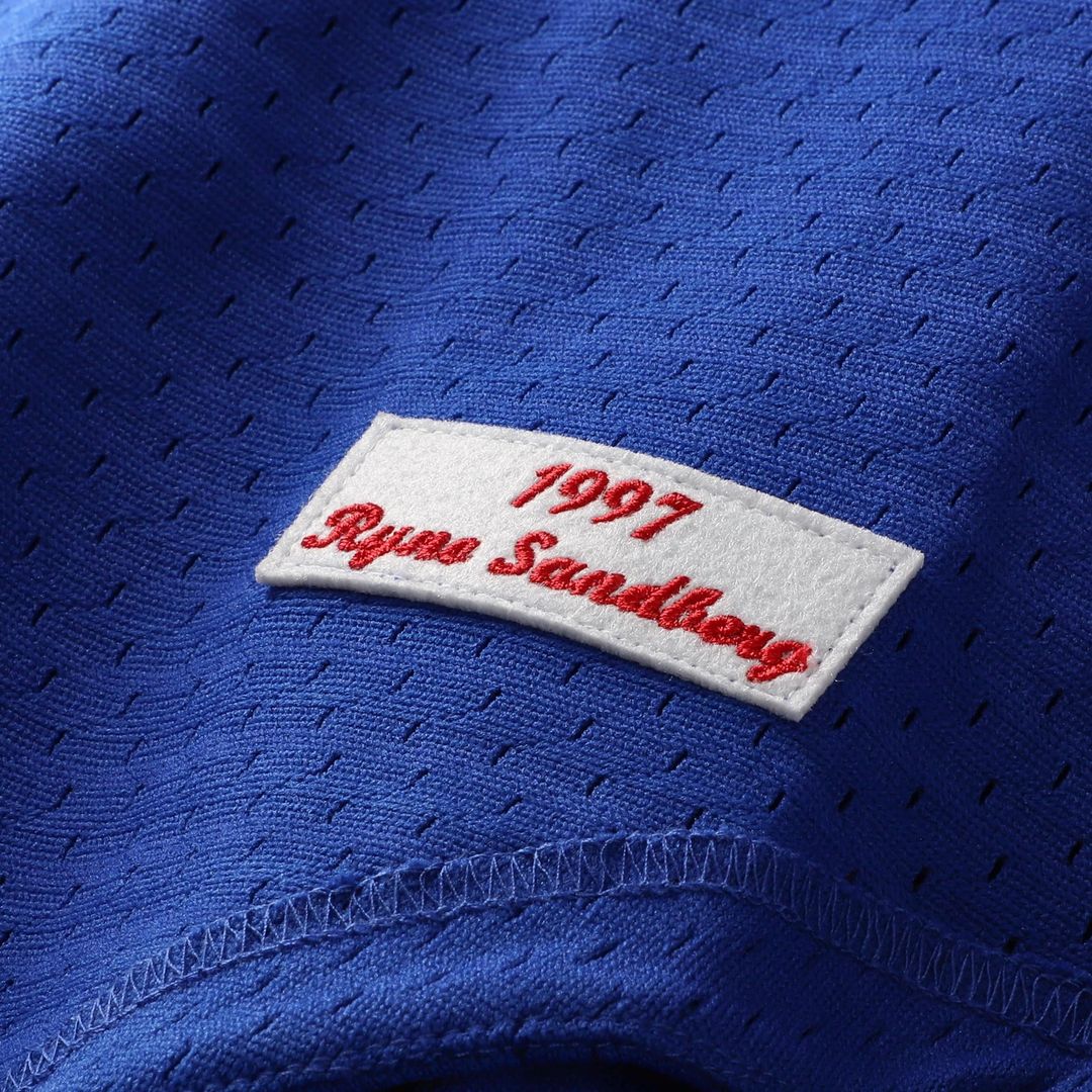 Ryne Sandberg Chicago Cubs Cooperstown Collection 1997 Mesh Batting Practice Button - Up Jersey - Royal