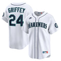 Ken Griffey Jr. Seattle Mariners Throwback Cooperstown Collection Limited Jersey - White