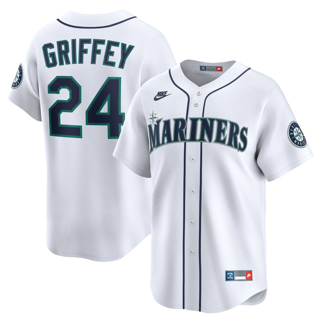 Ken Griffey Jr. Seattle Mariners Throwback Cooperstown Collection Limited Jersey - White