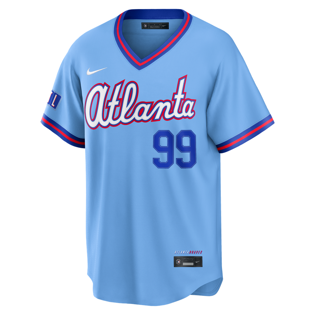 Spencer Strider Atlanta Braves 2026 City Connect Stadium Jersey - Powder Blue