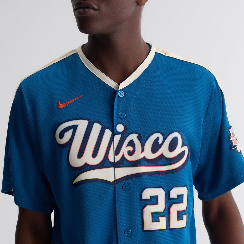 Christian Yelich Milwaukee Brewers 2026 City Connect Stadium Jersey - Mineral Blue