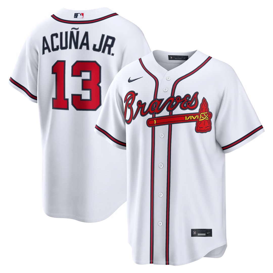 Ronald Acuña Jr. Atlanta Braves Home Replica Jersey - White