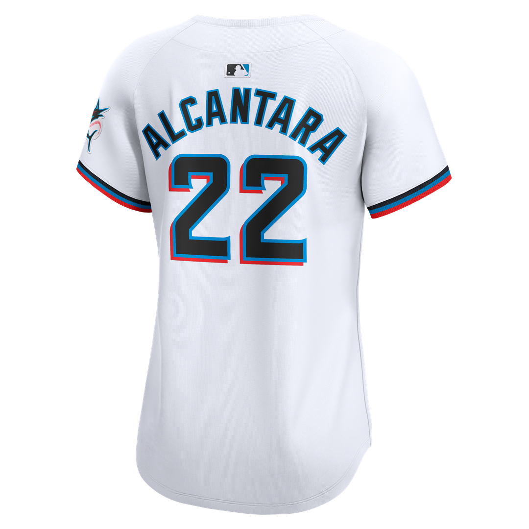 Sandy Alcantara Miami Marlins Women's Home Limited Player Jersey - White