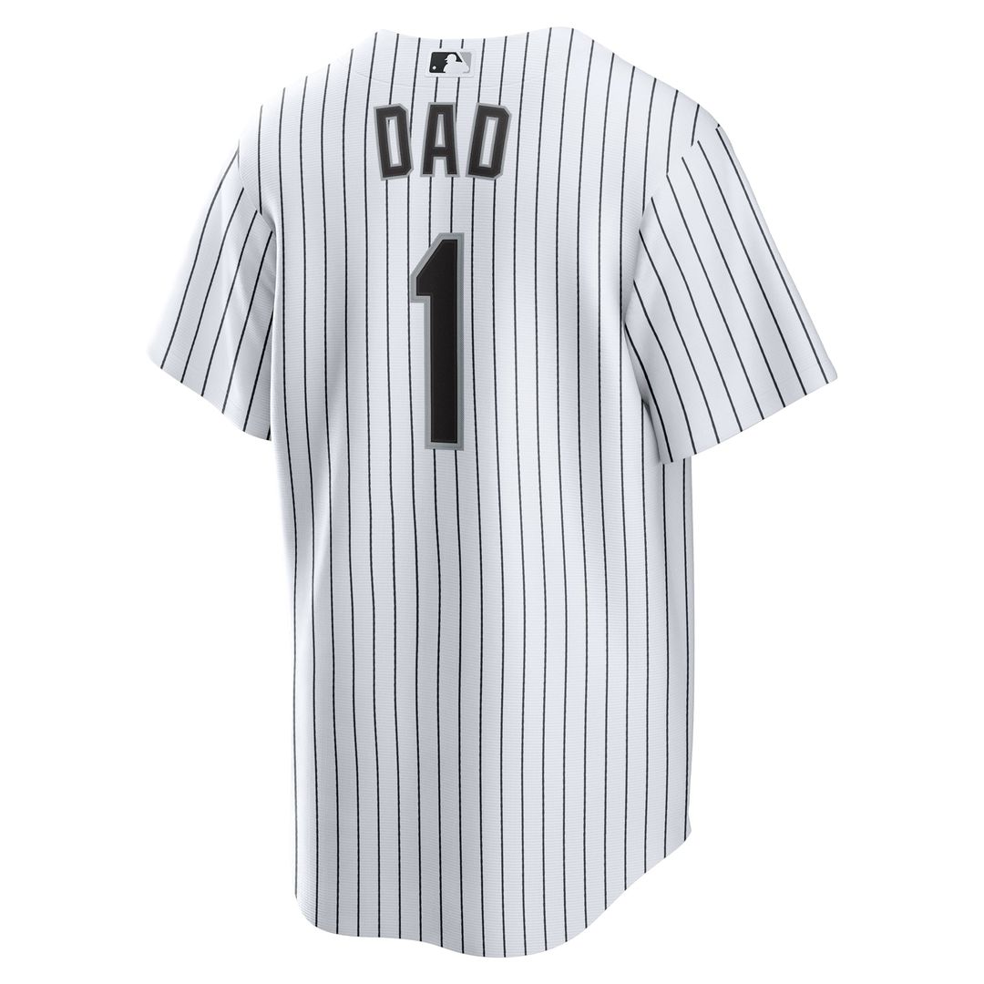 Chicago White Sox #1 Dad Home Replica Jersey - White