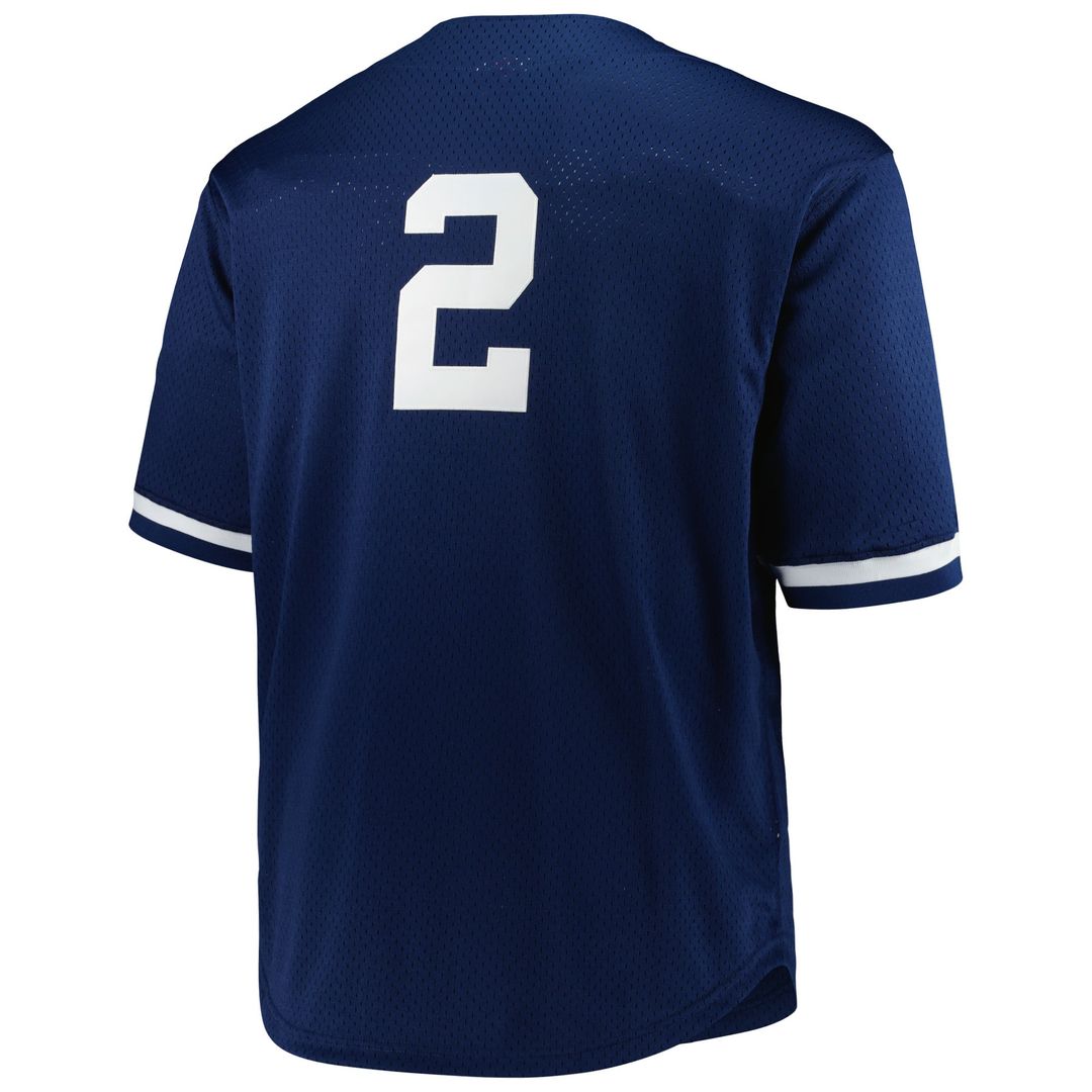 Derek Jeter New York Yankees Big & Tall Cooperstown Mesh Batting Practice Jersey - Navy