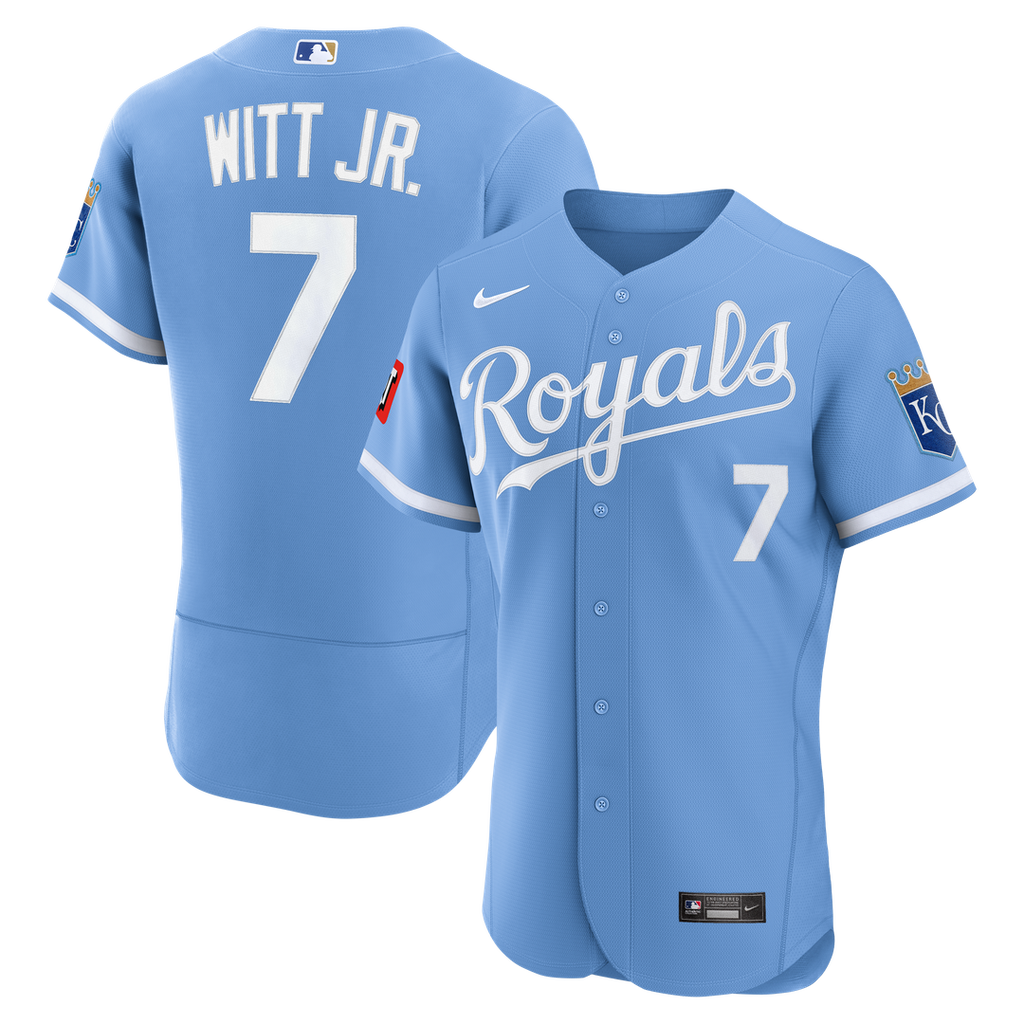 Bobby Witt Jr. Kansas City Royals Alternate Authentic Sponsor Patch Jersey - Light Blue