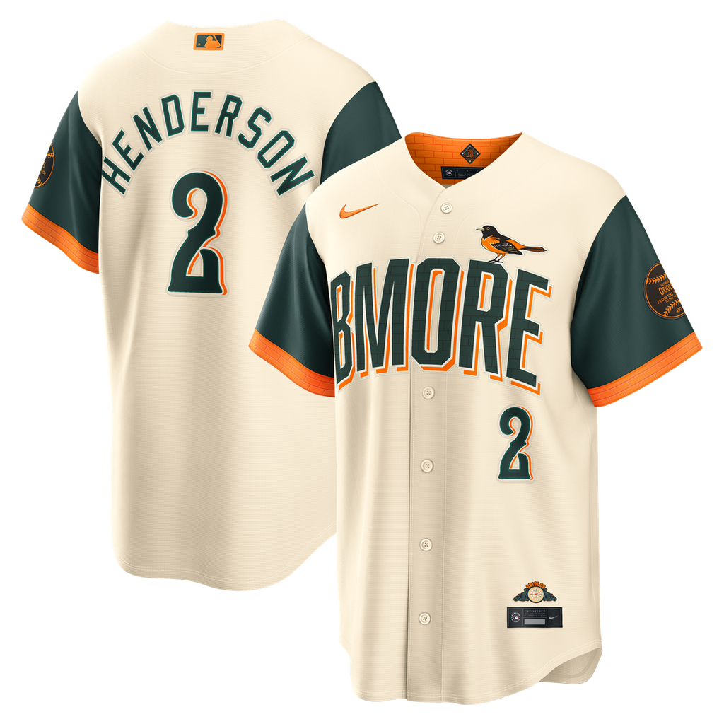 Gunnar Henderson Baltimore Orioles 2026 City Connect Stadium Jersey - Cream