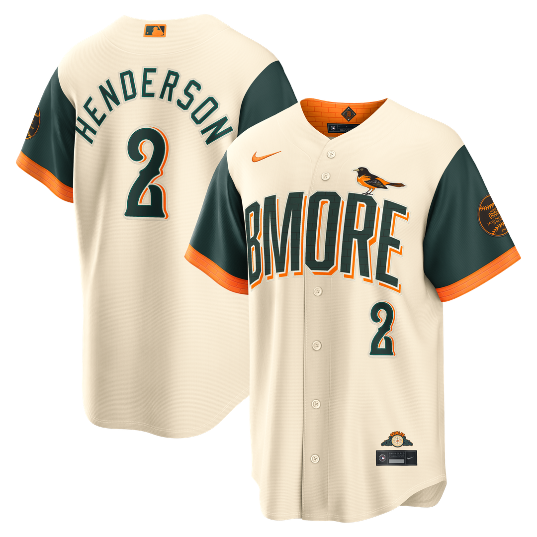 Gunnar Henderson Baltimore Orioles 2026 City Connect Stadium Jersey - Cream