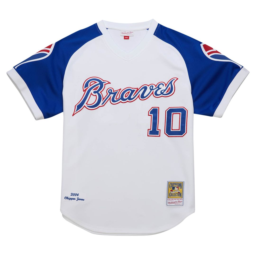 Chipper Jones Atlanta Braves 2004 Cooperstown Collection Authentic Throwback Jersey - White