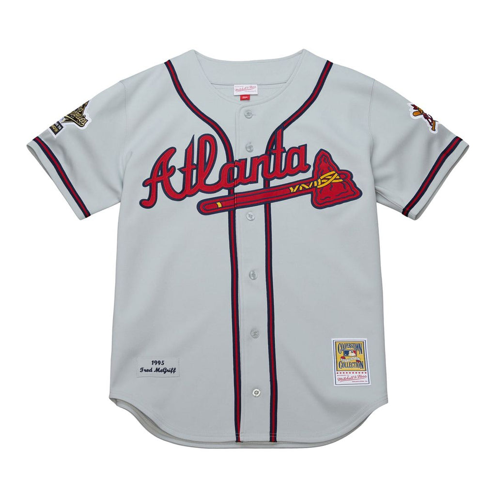 Fred McGriff Atlanta Braves 1995 Throwback Authentic Jersey - Gray