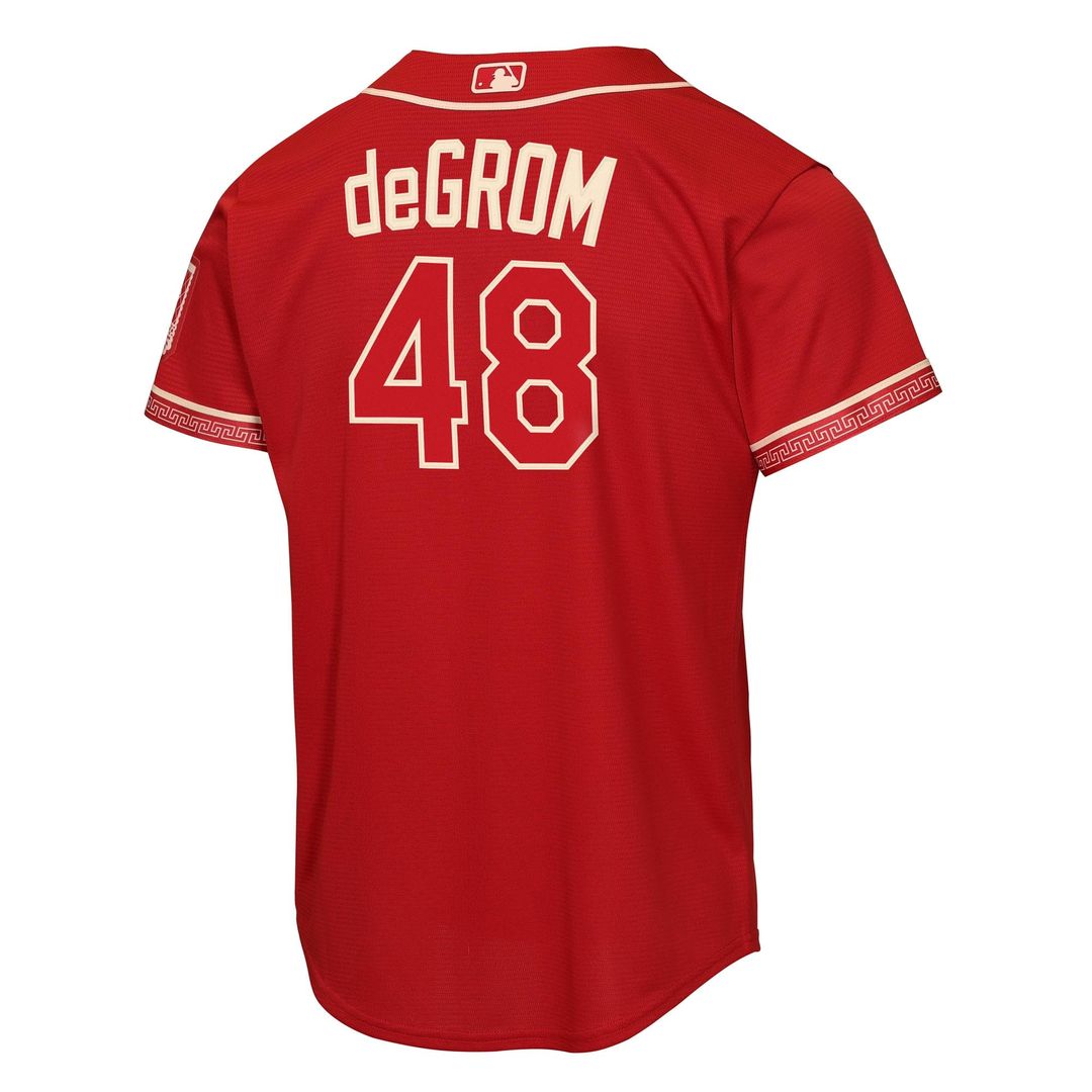 Jacob deGrom Texas Rangers Youth 2026 City Connect Stadium Jersey - Red