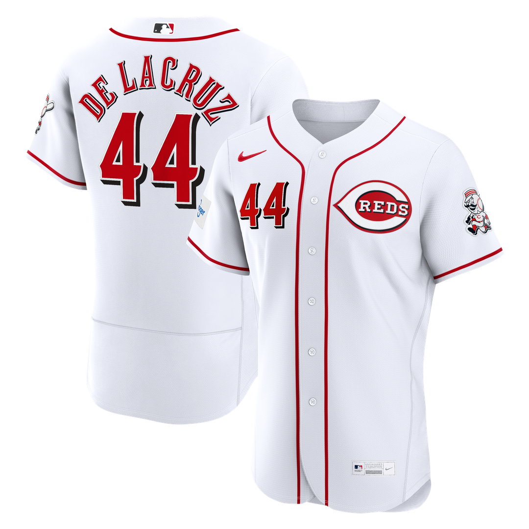 Elly De La Cruz Cincinnati Reds Home Authentic Sponsor Patch Jersey - White