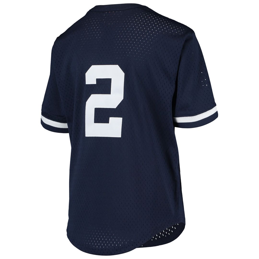 Derek Jeter New York Yankees Youth Cooperstown Collection Mesh Batting Practice Jersey - Navy