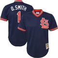 Ozzie Smith St. Louis Cardinals Youth Cooperstown Collection Mesh Batting Practice Jersey - Navy