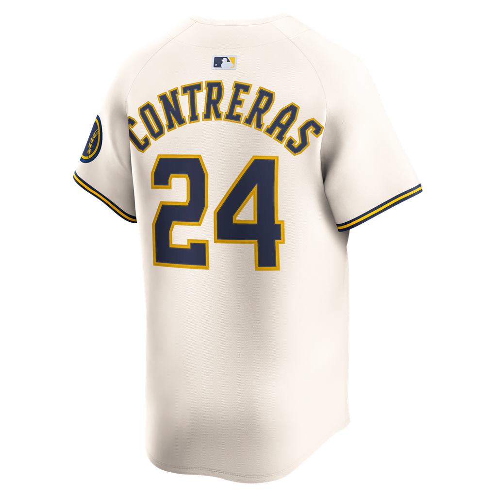 William Contreras Milwaukee Brewers Home Limited Player Jersey - Cream