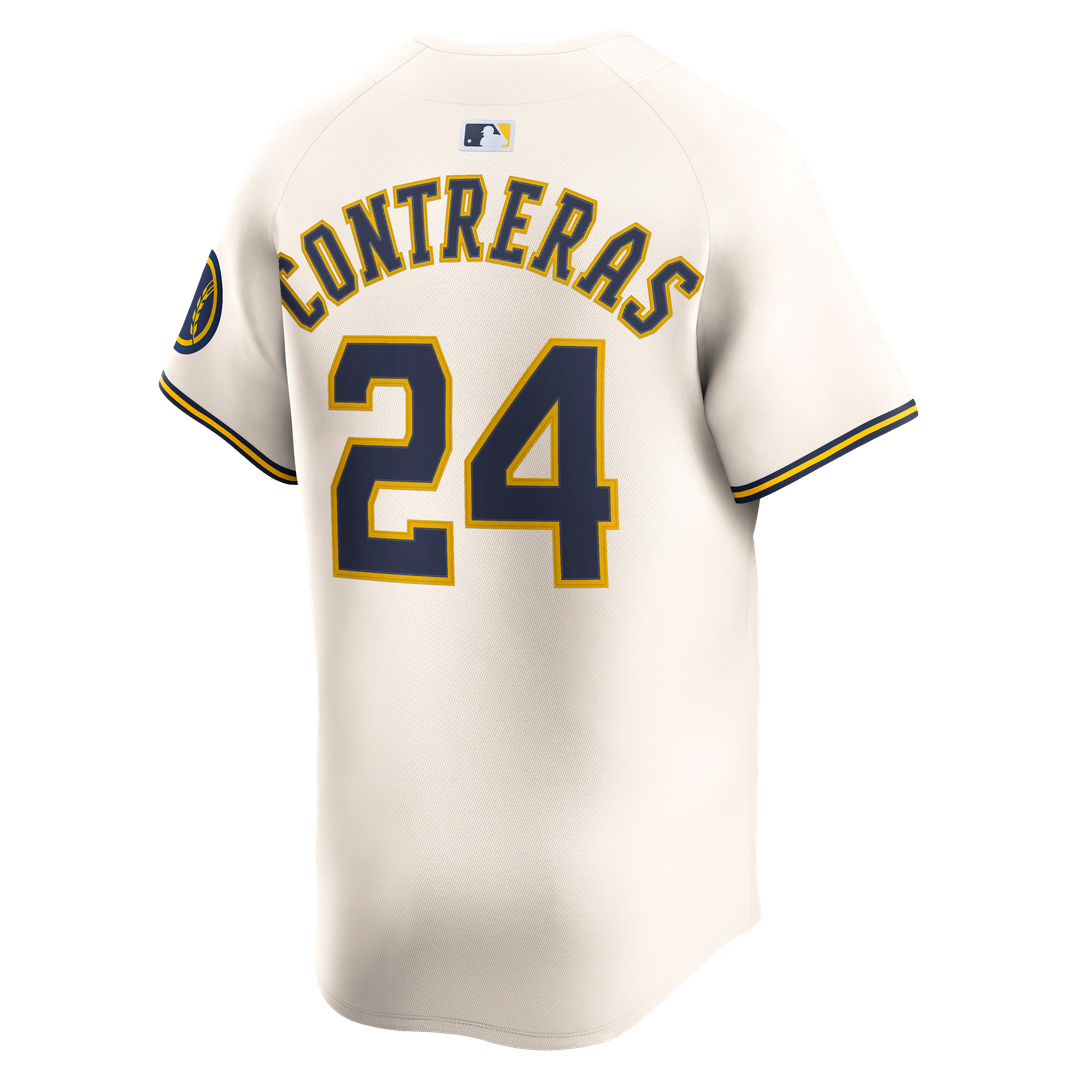 William Contreras Milwaukee Brewers Home Limited Player Jersey - Cream