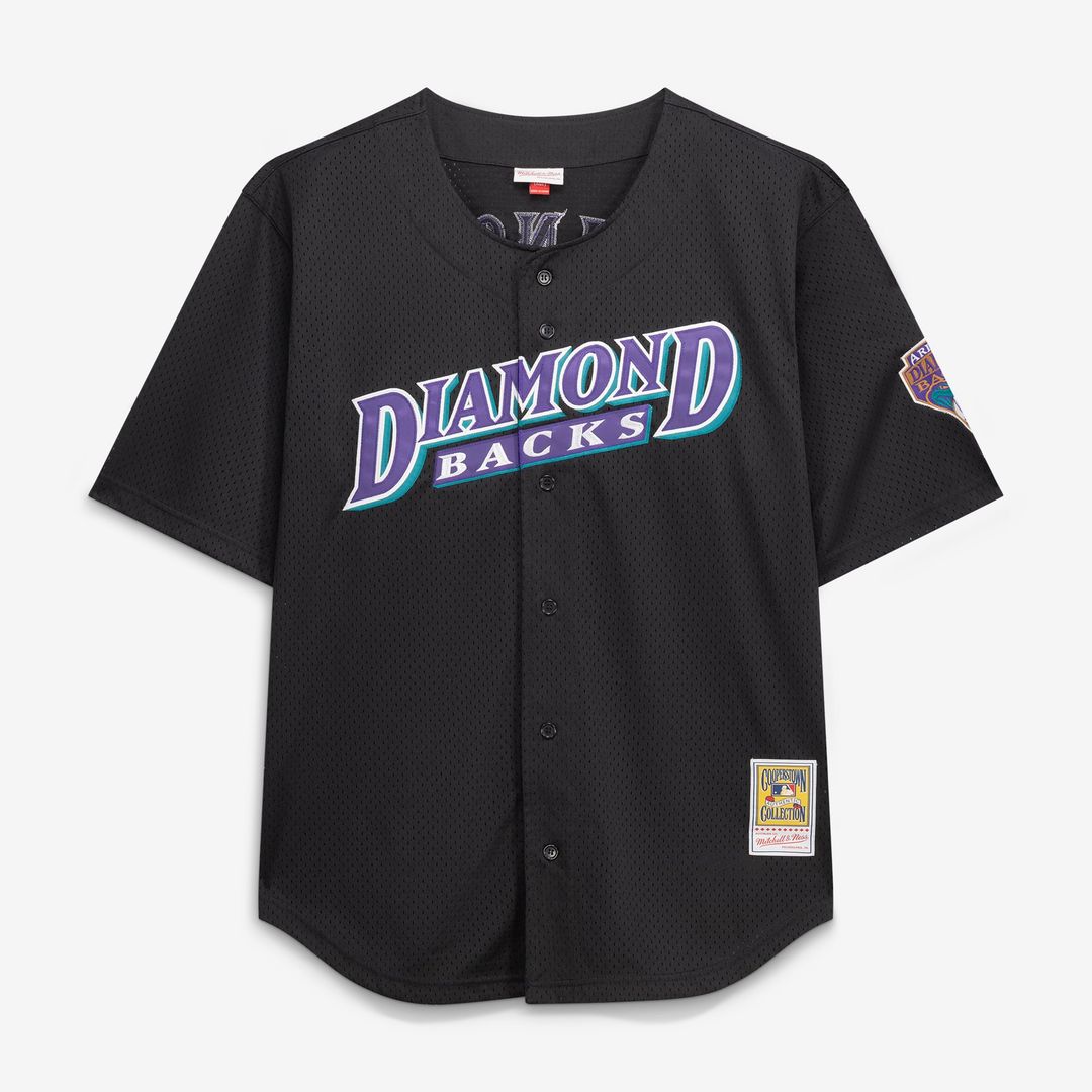 Randy Johnson Arizona Diamondbacks Big & Tall Cooperstown Mesh Batting Practice Jersey - Black