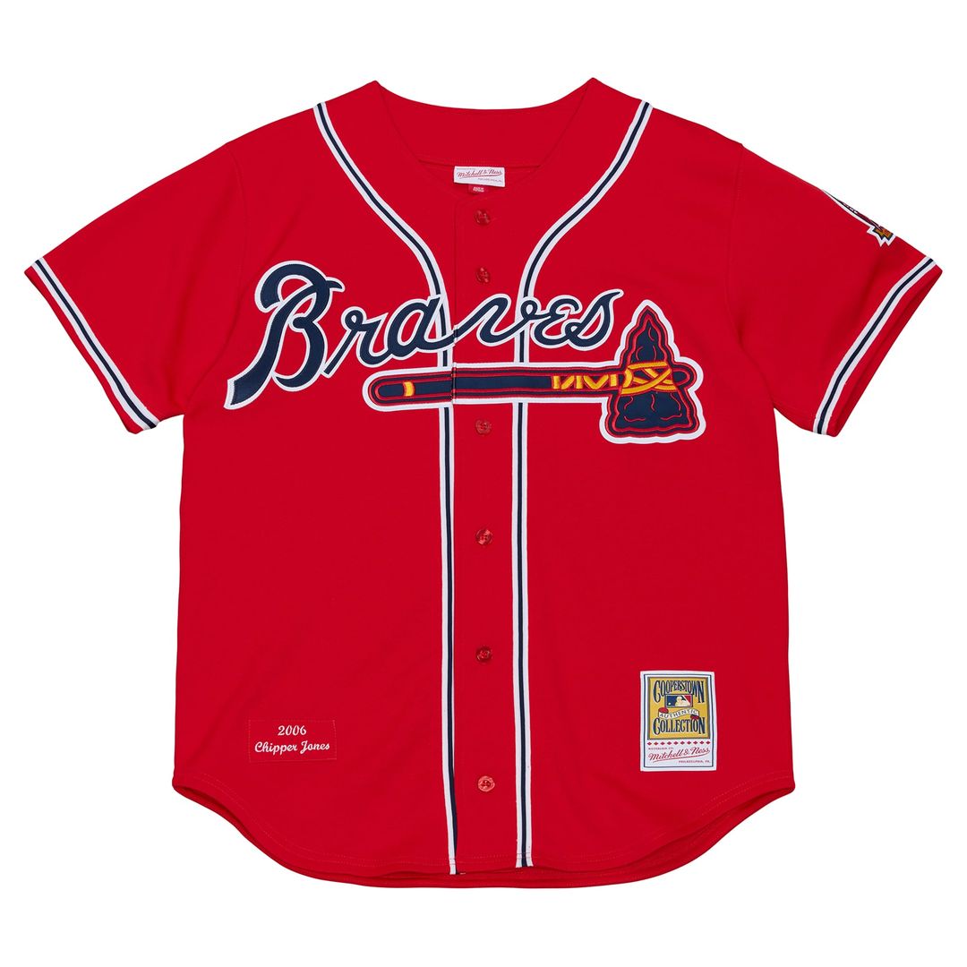 Chipper Jones Atlanta Braves 2006 Cooperstown Collection Authentic Jersey - Red