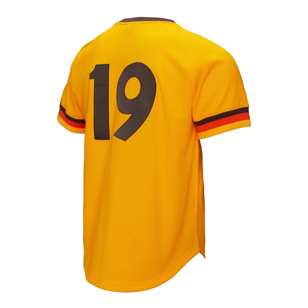 Tony Gwynn San Diego Padres Big & Tall Cooperstown Mesh Batting Practice Jersey - Gold