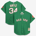 David Ortiz Boston Red Sox Cooperstown Collection Mesh Batting Practice Jersey - Kelly Green