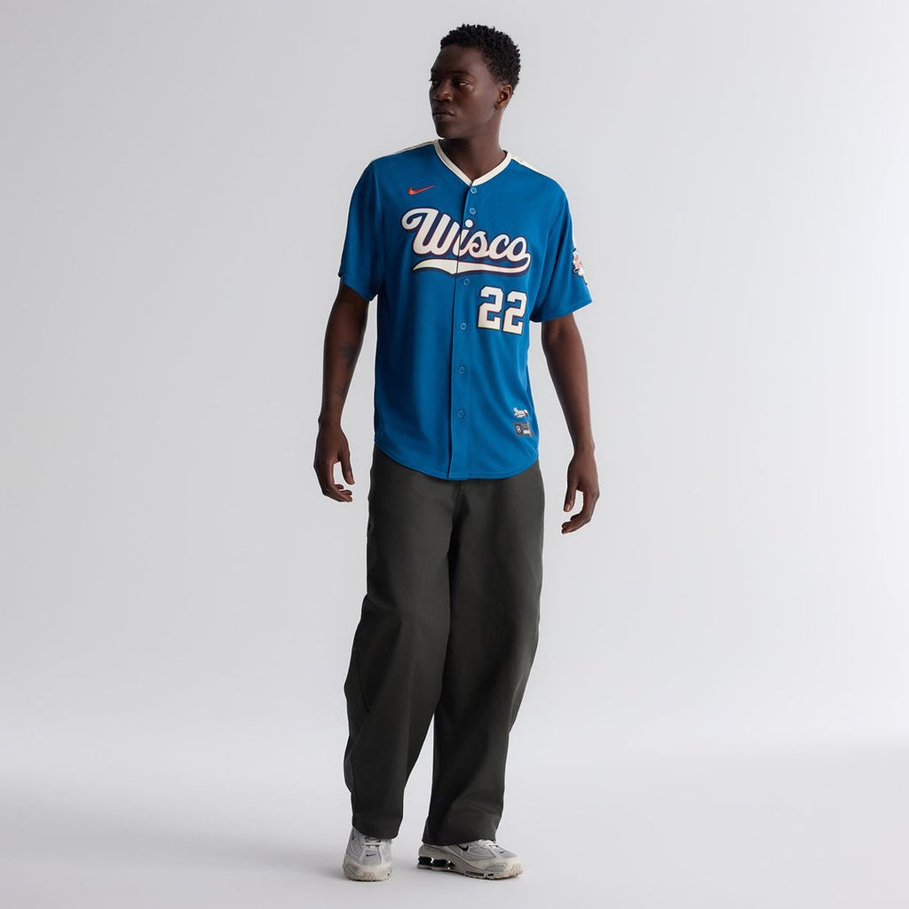 Christian Yelich Milwaukee Brewers 2026 City Connect Stadium Jersey - Mineral Blue