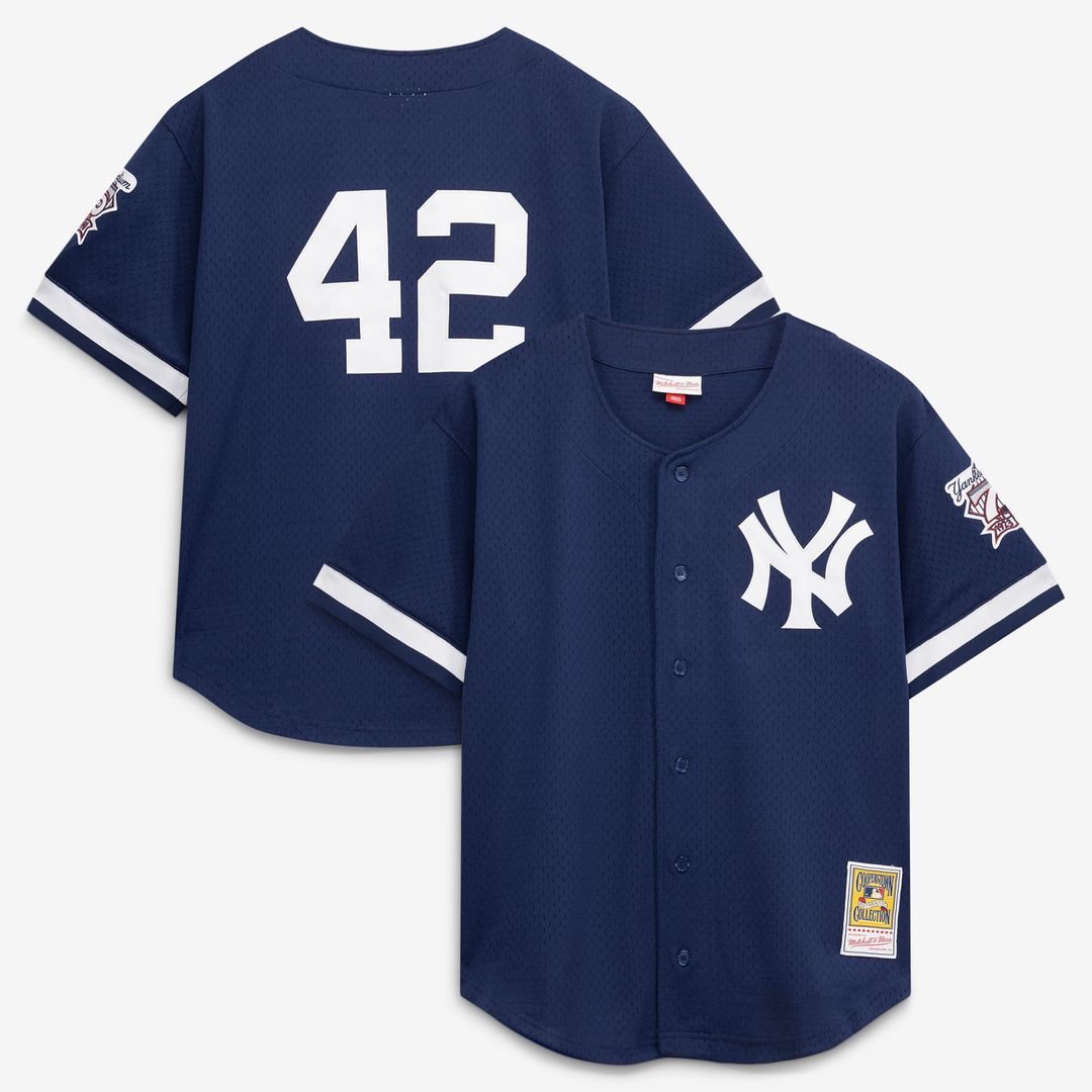 Mariano Rivera New York Yankees Cooperstown Collection Mesh Batting Practice Button - Up Jersey - Navy