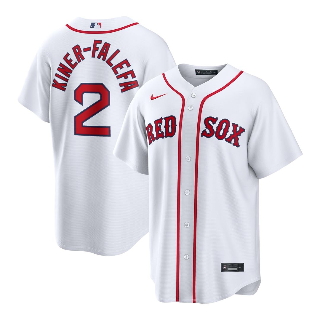 Isiah Kiner - Falefa Boston Red Sox Home Replica Jersey - White