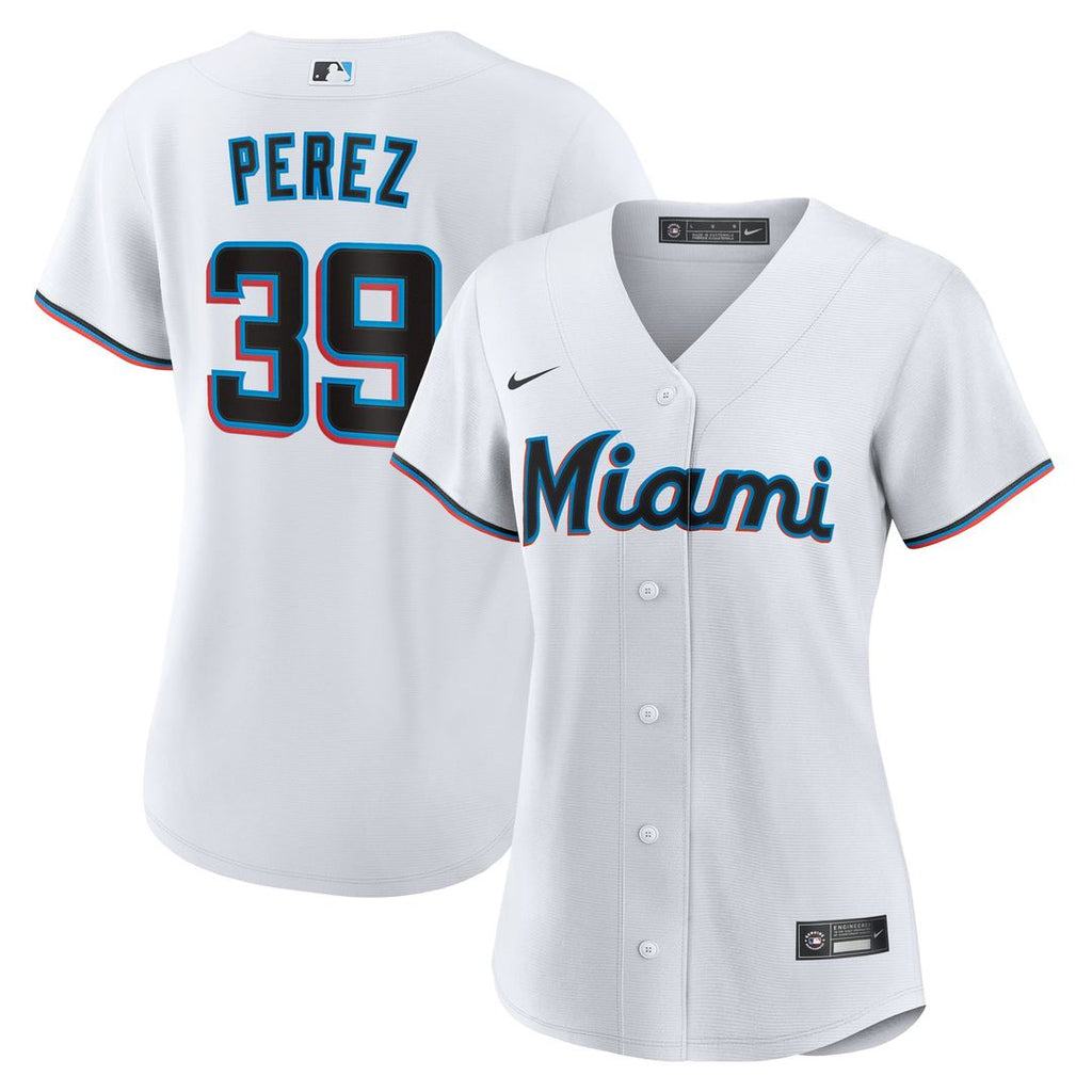 Eury Perez Miami Marlins Women's Home Replica Jersey - White