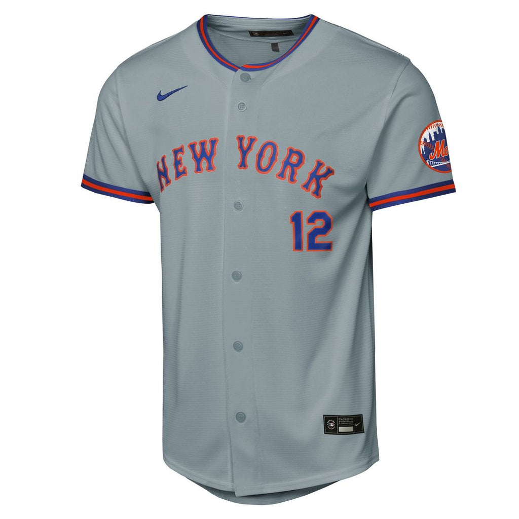 Francisco Lindor New York Mets Youth Alternate Stadium Jersey - Black