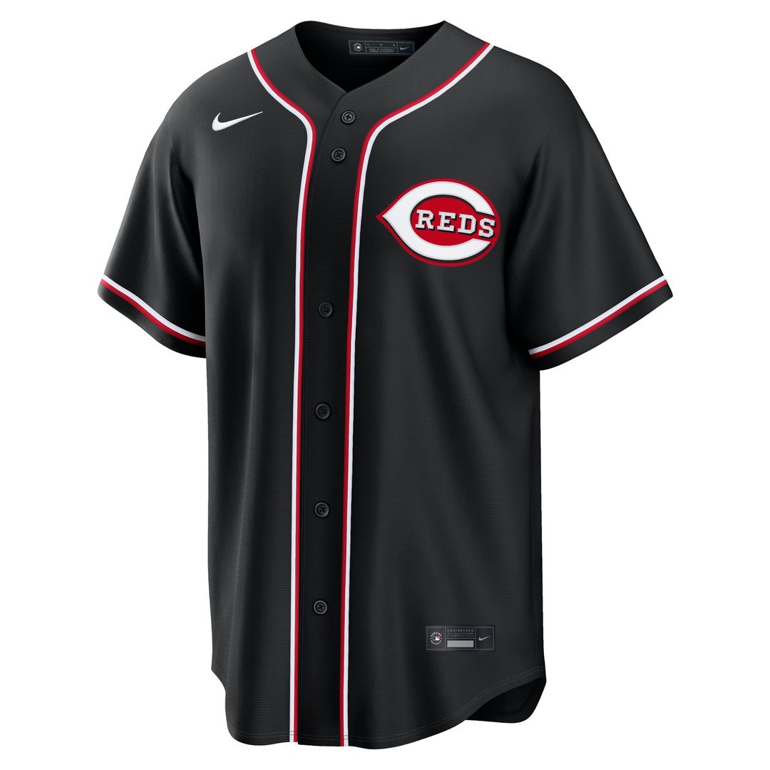 Elly De La Cruz Cincinnati Reds Fashion Replica Black Out Jersey