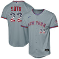 Juan Soto New York Mets Youth USA 250 Fourth of July Road Replica Jersey - Gray