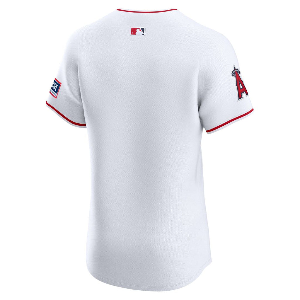 Los Angeles Angels Home Elite Patch Jersey - White