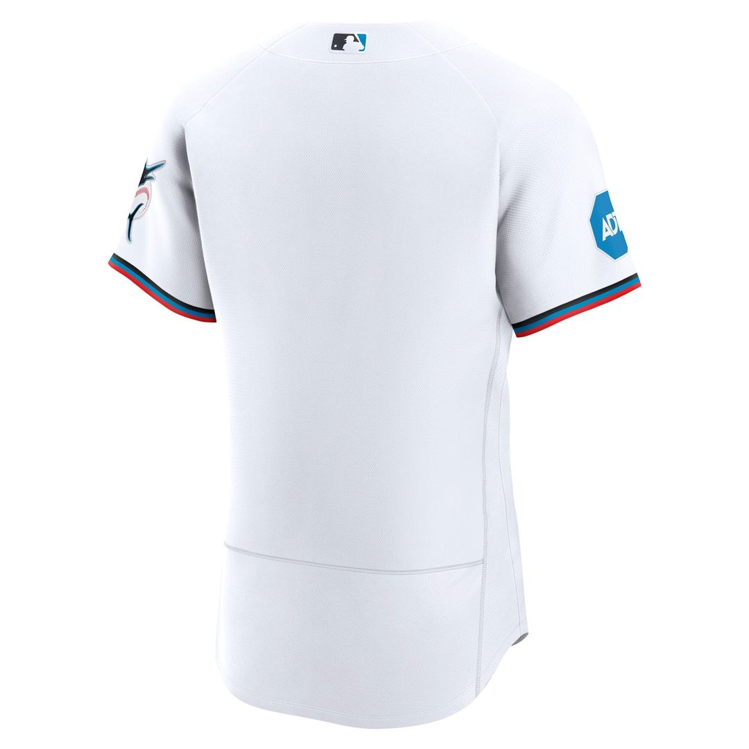 Miami Marlins Home Sponsor Patch Authentic Jersey - White