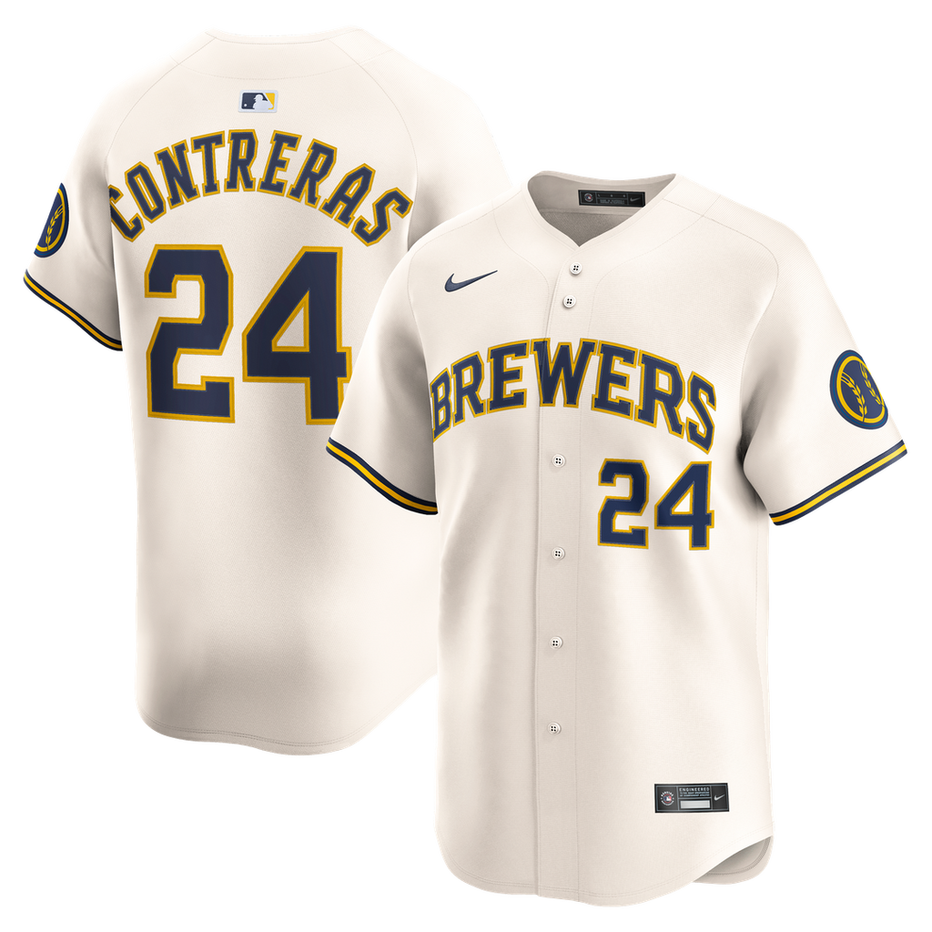 William Contreras Milwaukee Brewers Home Limited Player Jersey - Cream