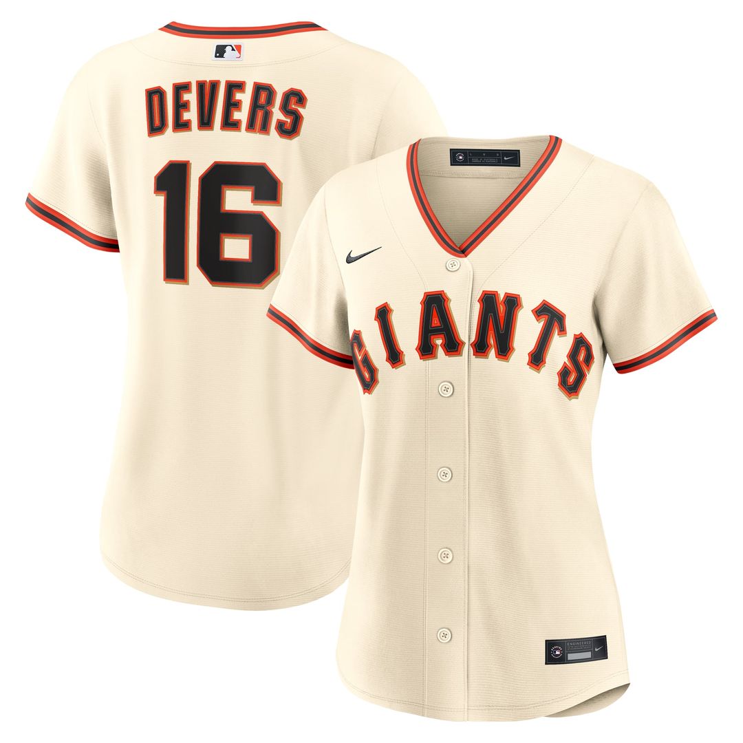 Rafael Devers San Francisco Giants Women's Home Replica Jersey - Cream
