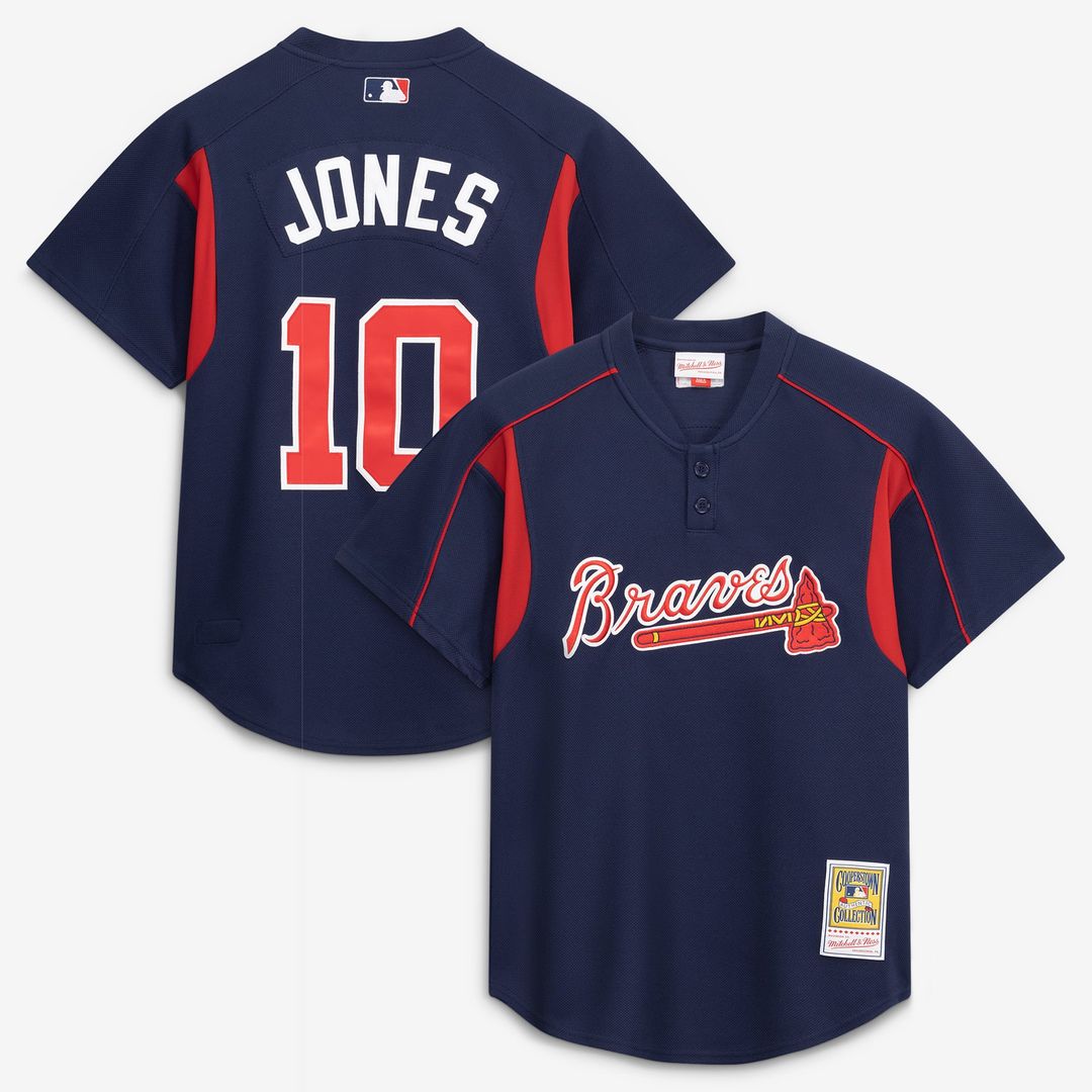 Chipper Jones Atlanta Braves Authentic Batting Practice Jersey - Navy