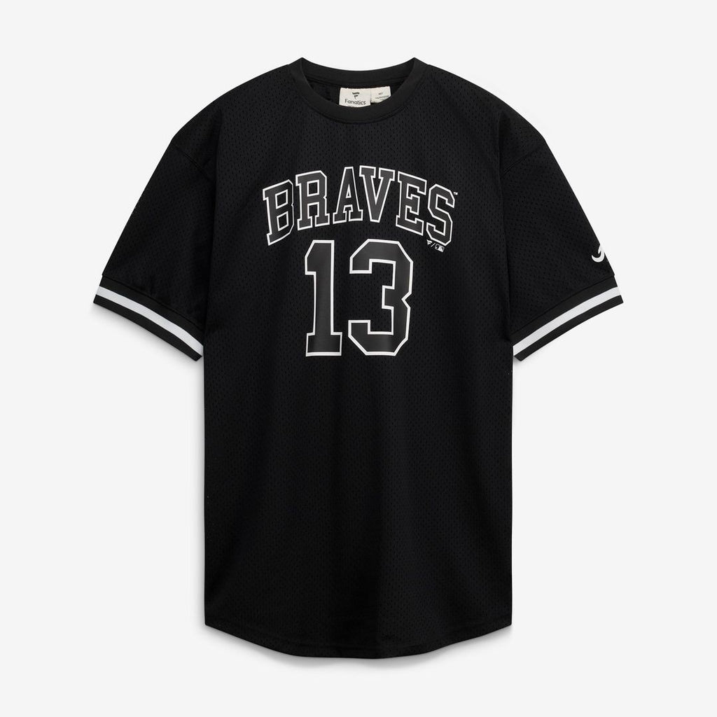 Ronald Acuña Jr. Atlanta Braves Fanatics Big & Tall Heavyweight Mesh Jersey - Black/White